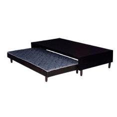 Cama Box Base Casal Com Auxiliar Semi Ortopedica Suede - Genki Kenko, 
