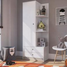 Guarda-Roupa de Bebê com Prateleiras 1 Porta e 2 Gavetas Amore Meu Fofinho Art In Móveis