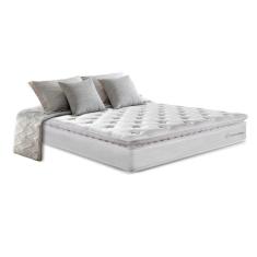 Colchão Casal Molas Ensacadas 138x188 Cama Inbox Confort Snow