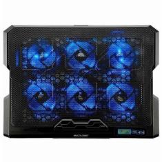 Cooler Para Notebook Com 6 Fans E Led Azul Ac282