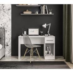 Mesa Escrivaninha com 1 Gaveta e Espaço para Cpu 2319 Branco