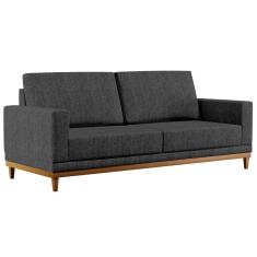 Sofá Kayrós 200cm 3 Lugares D05 Linho Chumbo - Mpozenato