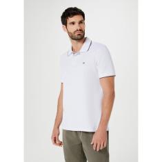 Camisa Polo Básica Masculina Em Piquet Com Bordado - Azul XG-Masculino