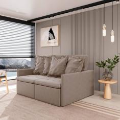 Sofá Retrátil e Reclinável 3 Lugares 180cm Dália CabeCasa MadeiraOrigi