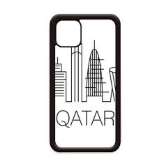 Capa desenho de cidade Qatar Landmark para iPhone 11 Pro Max para Apple Mobile Case Shell