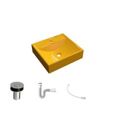 Kit Cuba Q39 C/Válvula Click 1''B (2,6cm) + Sifão Pvc + Flexível Amarelo