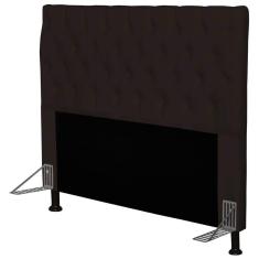 Cabeceira Cama Box Casal 140cm Cristal Corino Marrom