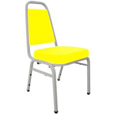Cadeira Empilhável para Auditórios Linha Hotel Plus Amarelo
