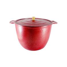 Caldeirão Alça Alumínio Craqueado com Tampa 16,7 Litros 34cm - DIVIFOR