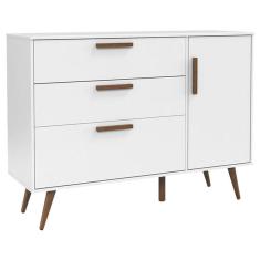 Cômoda Infantil com Porta Retrô Branco Acetinado Eco Wood – Matic