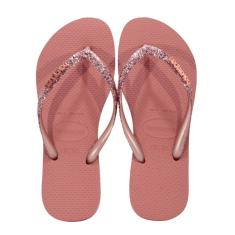 Chinelo Havaianas Slim Glitter II Rosa
