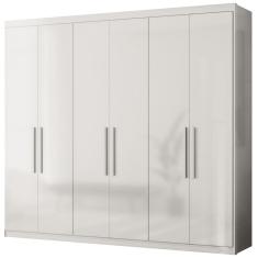 Guarda Roupa Casal MDF 06 Portas 62080 Branco Demobile
