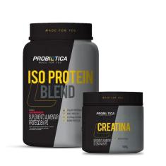 Combo Iso Protein Blend Pote 900g, Creatina 100g - Probiótica-Unissex
