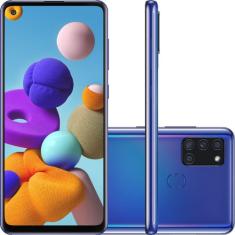 Smartphone Samsung Galaxy A21s 64gb Tela 6.5 Azul