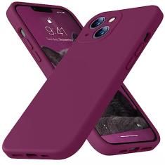 Ktele Capa compatível com iPhone 13 de 6,1 polegadas de silicone líquido premium [forro de microfibra macia antiarranhões] Capa protetora de proteção contra choques de corpo inteiro de borracha em gel