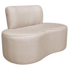 Sofá Curvo 2 Lugares Orgânico Escritório Recepção Sala Amsterdã 130cm 