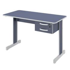Mesa de Escritório Escrivaninha com 2 Gavetas Boston - CasaH, Azul