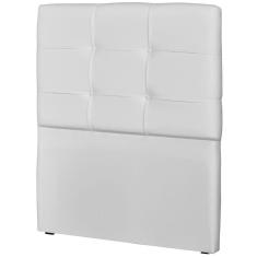 Cabeceira Solteiro 90Cm London Corino Branco - Js Móveis