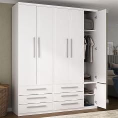 Guarda-Roupa 5 Portas 6 Gavetas Modular 1310 Ilan Branco