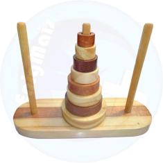 Brinquedo Educativo Infantil Torre De Hanói Em Madeira