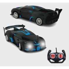 Carrinho De Controle Remoto Recarregável Acende Farol  Az - Toy king