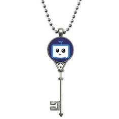 OFFbb-USA Colar vintage Saplings Smile Small TV Face com pingente original vintage prateado Chaveiro