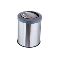 Lixeira Inox Com Tampa Flip Top Basculante 15 Litros Lixo - CCM, Cinza