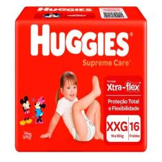 Fralda Huggies Supreme Care XXG com 16 Unidades