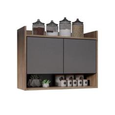 Armário De Cozinha Aéreo 70,5 Cm 2p Com Nicho Colin Freijó/grafite M12