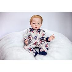 Bebê Reborn Menino Realista Cabelo fio a Fio