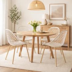 Cadeira de Jantar Base Aço 84cm Cloe - Rivatti