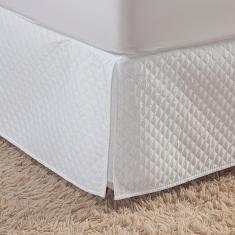 Saia Para Cama Box Solteiro Pratic Matelada 1 Peça - Branco