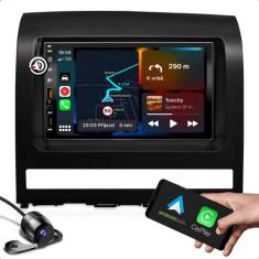 kit multimidia mp5 com bluetooth espelhamento e carplay + moldura de 7