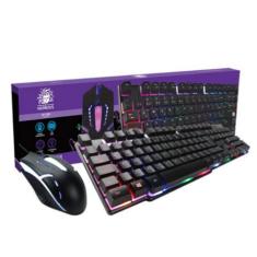 Kit Teclado e Mouse Usb Gamer com Led Com Cabo