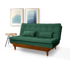 Sofa-Cama Sara 3 Lugares Casal Reclinavel Base Em Madeira JB Estofados