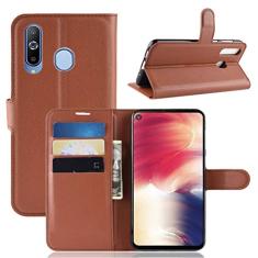 Capa para Samsung A8S, carteira flip de couro PU premium com compartimento para cartão, suporte e fecho magnético [capa interior à prova de choque de TPU] Compatível com Samsung A8S