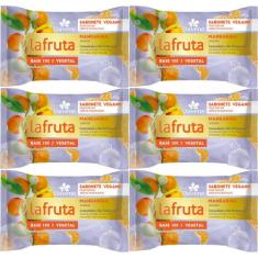6UN Sabonete La Fruta Mandarina Barra vegetal 150g Davene