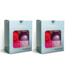 2 Kit Presente Embalado Final de Ano Festa 1 Sabonete 250ml + 1 Aromat