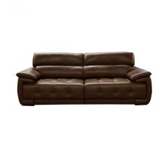 Sofá Retrátil E Reclinável De Couro Filipinas 2,20 M Marrom Bicolor - Mempra Design