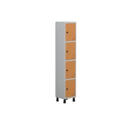 Armário Locker Guarda Volume Aço Light 4 Portas 34,5x179,5cm - Pandin 
