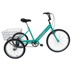 Bicicleta Triciclo Aro 26 cor Azul Turquesa