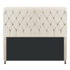 Cabeceira Estofada Cristal 195 Cm King Size Com Capitonê Cora