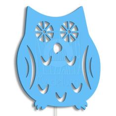 Luminária Abajur Parede Coruja Madeira G9 30cm Decoração - Madelumi, A