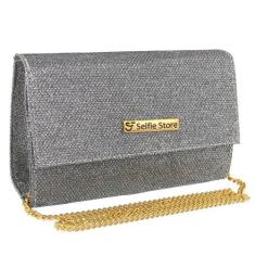 Bolsa Casual Feminino Balada Brilho Alça Corrente Fina Espaçosa Elegan