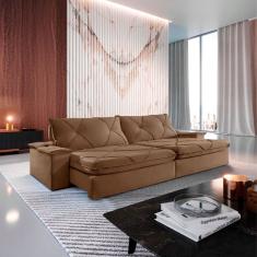 Sofá Apollo Veludo 02 Módulos 100 Cm B25cm Meu Sofá Online B016 Veludo Marrom