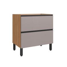 Armário De Cozinha 80 Cm 2 Gavetas Quiditá Montana/fumê