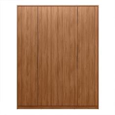 Guarda Roupa Casal Brooklyn 4 Portas 3 Gavetas MDP Nogueira Touch Casa H