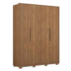 Guarda Roupa Casal Attore 4 Portas de Bater 3 Gavetas MDP Amêndola Demartêz Mobília