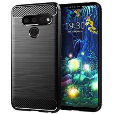 Capa LG V50 ThinQ, sensação macia, proteção total, anti-arranhões e impressões digitais + capa de celular resistente a arranhões para LG V50 ThinQ