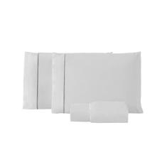 Kit Jogo Lençol Solteiro 200 Fios 2 Peças com Elástico Ponto Palito na